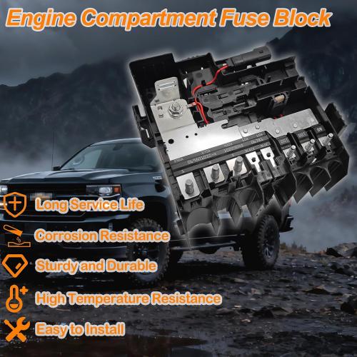 84646134 Battery Distribution Engine Compartment Fuse Block - Fits for Chevy Silverado 1500/2500/3500 HD, GMC Sierra 1500/2500/3500 HD 2019-2025 - Replaces 85015808, 84646134, 84493556