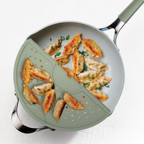 COLOR BLACK Tramontina Vue All-in-One Plus Pan Quart Ceramic Non Stick Cooking Pan with Glass Lid, Black