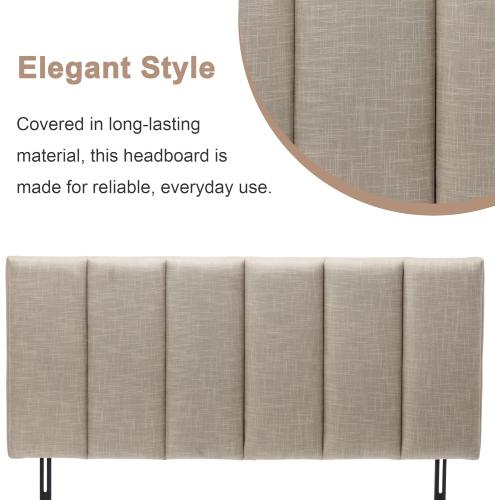 HAOBO Home Upholstered Headboard Foldable King Size Headboards Eastern King/California King Linen Panel with Height Adjustments