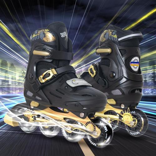 MammyGol Inline Skates for Boys and Girls Youth, 4 Size Adjustable Roller Skates with PU Flashing Wheels, Aggressive Inline Skates High Performance for Kids Age 6-12