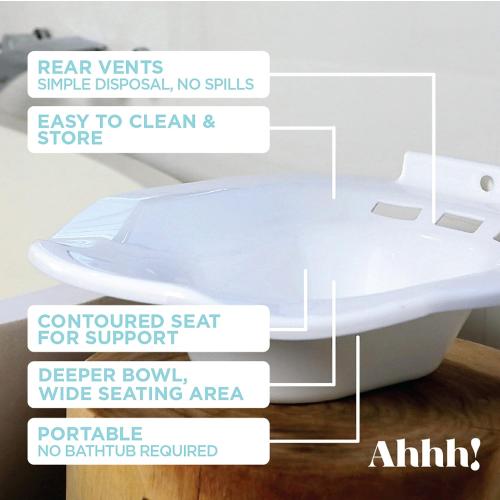 Sitz Bath for Toilet Seat - Sitz Bath for Postpartum Care and Hemorrhoids, Saddle Soreness Inflammation & Tearing - Portable Sitz Baths - We Give A Sitz - Ahhh Soothic