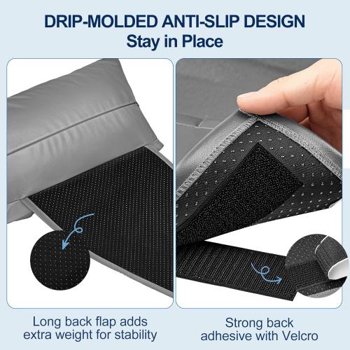 Leather Recliner Pillow, Adjustable Neck & Head Support Pillow, Pu Leather Non-Slip Headrest for Recliner Chair, Couch, Office Chair, Sofa