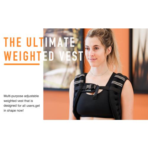 ZELUS Weighted Vest, 6lb/8lb/12lb/16lb/20lb/25lb/30lb Weight Vest with Reflective Stripe for Workout, Strength Training, Running, Fitness, Muscle Building, Weight Loss, Weightlifting