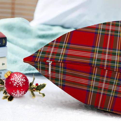 GOOESING Christmas Plaid Pillow Covers Set of 2 Scottish Tartan Farmhouse Throw Pillow Case Cushion Cover for Sofa Couch Home Decor, Red and Green