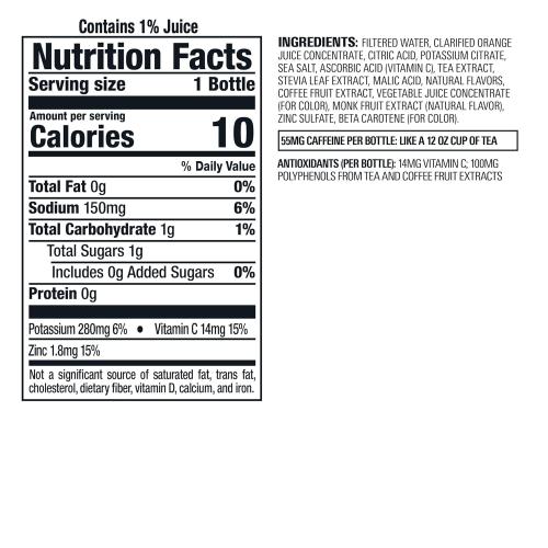 Bai Antioxidant Infused Water Beverage, Costa Rica Clementine, with Vitamin C and No Artificial Sweeteners, 18 Fluid Ounce Bottle, 12 Pack