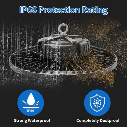 Set of 6 Pack UFO LED High Bay Light 250W, 35000 LM, 5000K with 5ft Power Cord, US Plug, Bright LED Shop Light for Basement Commercial Factory Garage Lighting, IP66 Waterproof, AC110-277V, ETL Listded