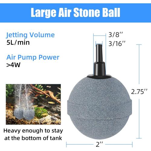 AQUANEAT Air Stones for Ponds 2 Inch, Long Lasting Aerator Oxygen Diffuser, Air Pump Accessories for Aquariums, Fish Tanks, Hydroponics and DWC Reservoirs 4 Pack