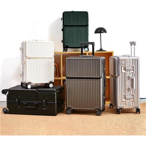 Zipperless Luggage, 22x14x9 Aviation Certified, Polycarbonate Aluminum Hardshell, Expandable Carry-On Luggage with Spinner Wheels, Hardshell Luggage, 20 Inch Cabin