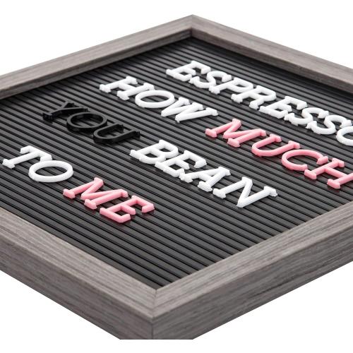 Letters for Felt Letter Boards, 300 Pieces Including Characters, Numbers & Symbols 0.7 Inch for Changeable Plastic Message Boards (White)