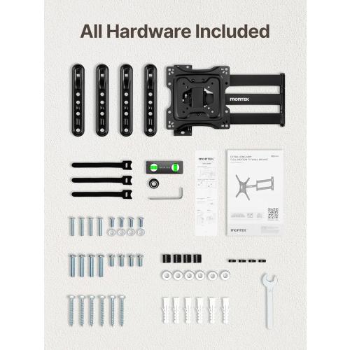 Size 23-65 InchmonTEK Long Arm TV Wall Mount for Most 23-65 Inch TVs, 29 Inch Long Extension TV Mount Swivel and Tilt, Full Motion Wall Mount Tv Bracket Fit Max VESA 400 x 400mm, Up to 77 lbs