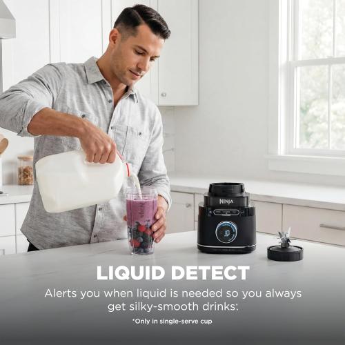 Ninja Kitchen System | All-in-One Food Processor & Blender | With 8-Cup Bowl & (1) 24 oz. To-Go Cup | For Smoothies, Cookie Dough, Salsas, Cole Slaw & More | 1800 Watt | Black | TB401