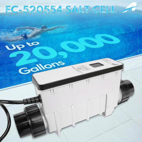 Salt Cell EC-520554 Chlorine Generator Compatible with Pentair IntelliChlor IC20 Salt Cell for Swimming Pools up to 20000 Gallons