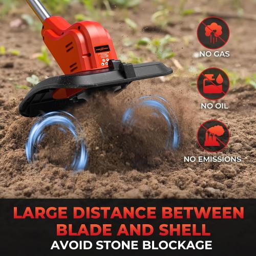 Cordless Tiller Cultivator for Milwaukee M18 Battery, 360RPM Electric Tiller for Gardening, 11.8in Tilling Width ＆ 8.6in Depth, Battery Powered Tiller for Lawn/Soil Cultivation ‼️Battery Not Included chips & scratches on blade lightly used‼️