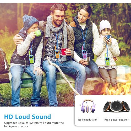 Kids Walkie Talkies 3 Pack NOAA Walkie-Talkies for Adults Rechargeable Long Range 2 Way Radios for Family Camping Hiking Skiing Cruise Ship, Toys for 3-12  Year Old Girls Boys Toddlers