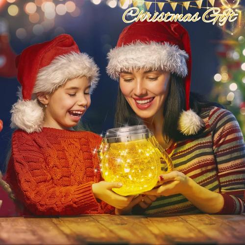 ROSHWEY 4 Pack Solar Lanterns Outdoor Waterproof, Gifts for Women 30 LED Garden Decor Hanging Solar Lights Decorative Backyard Decorative Lighting for Patio Trees Pathway Yard