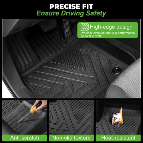 Floor Mats & Cargo Liner Set for 2016-2023 Dodge Challenger AWD(Not for RWD) All Weather Protection TPE Anti-Slip Automotive Full Set Custom Trunk Mat Dodge Challenger RWD Floor Mats Accessories
