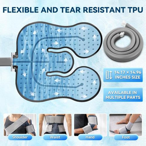 Cold Therapy Machine,Programmable Timer Ice Therapy for Knee with Silent Pump,Knee Ice Machine for Sports Injuries Cryotherapy,Shoulder,Ankle and Back