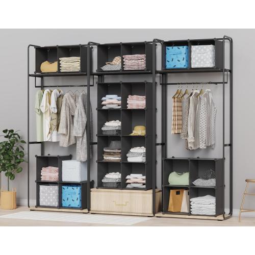 HOMIDEC Closet Organizers and Storage, 9 Cube Storage Organizer, Black