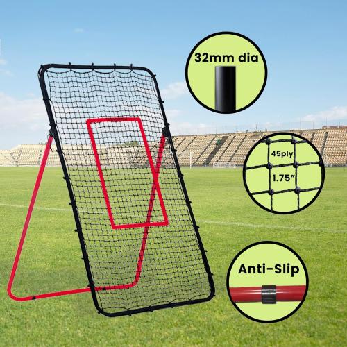 Size 4x7FT Color Black Volleyball Rebounder Net with 5 Adjustable Angles, Bounce Back Trainer for Passing, Serving & Hitting Practice, Ideal Volleyball Training Equipment for Backyard