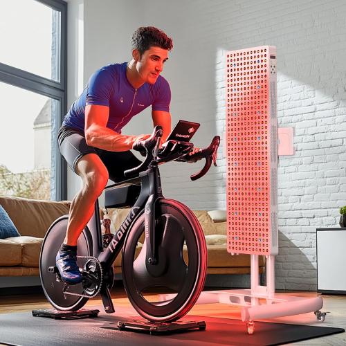 Red Light Therapy Full Body Panel, 480/630/660/810/830/850/1060nm 7 Wavelengths Blue Red Near Infrared Light Device with 300 Dual Chip Clinical Grade LEDs, Remote Control, Timer, BO-1500