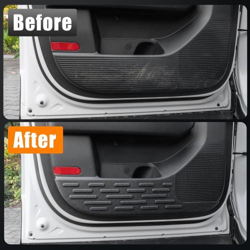 Car Door Anti Kick Pads Compatible with 2024-2026 Hyundai Santa Fe | Door Scuff Plates, TPE flexible & durable shield, scuff & dirt barrier, easy wipe clean, no-tool stick-on install