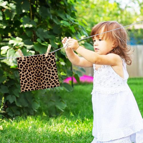 SUABO Leopard Cotton Bath Washcloths, Leopard Print Cheetah Pattern Fingertip Towel Face Cloths Absorbent Quick Drying Bath Cloths for Bathroom, Spa, Gym, Kitchen, 12 x 12 Inch, Set of 4