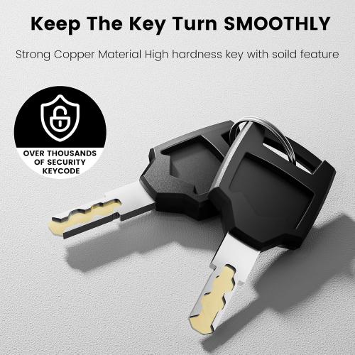 RV Door Lock Replacement with Paddle Latch, Black RV Door Handle Lock for Travel Trailers and Campers(Includes Same Key)