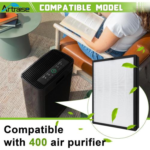 Artraise 400 Replacement Filter for Puroair 2 Pack Puro 400 Filters for Air Purifier with Activated Carbon
