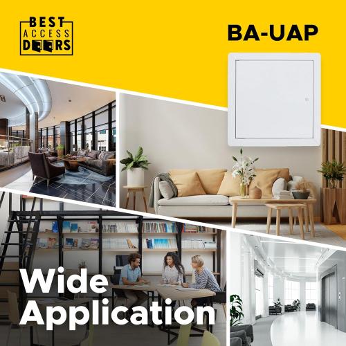 Best 24 x 24 Universal Metal Access Panel with Flange, 16-Gauge Cold Rolled Steel Access Door for Dry Wall/Ceiling, LEED Compliant Drywall Panel with Hidden Pin Hinge, Screwdriver Latch, BA-UAP