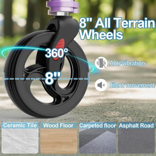 3 Wheel Walkers for Seniors, Foldable Wheeled Rollator with Cane Hold and Cup Hold, Lightweight Three Wheel Rolling Walker Height Adjustable for Seniors