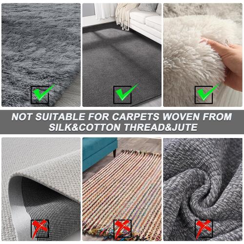 B-Land Carpet Rake for Pet Hair Removal, Reusable Pet Hair Remover with 60” Adjustable Long Handle, Carpet Scraper Dog Cat Hair Remover Tool for Rugs, Mats