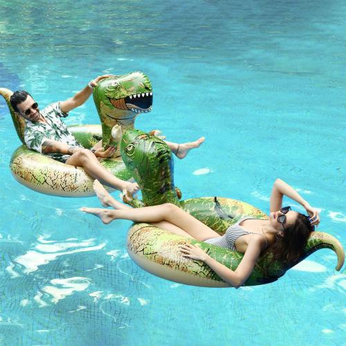 FindUWill 62'' Dinosaur Pool Floats, Inflatable Pool Floaties Swimming Rings Tube Pool Float Summer Beach Toys for Adults and Kids