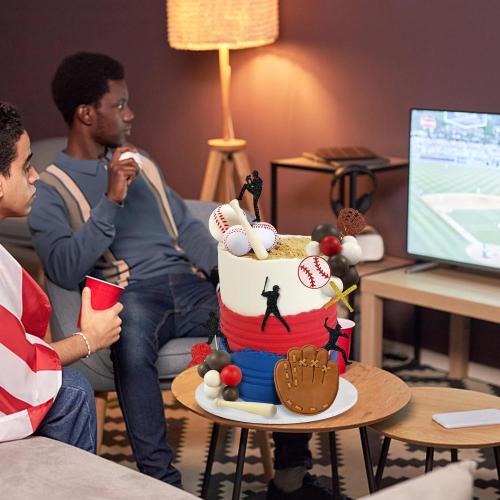 Baseball Cake Decorations Sports Theme Party Decoration Supplies Baseball Themed Happy Birthday Cake Topper Party Decorations