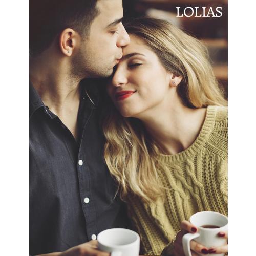 LOLIAS Hypoallergenic Flat Back Earrings for Women-Surgical Steel Earrings for Sensitive Ears 20G Stainless Steel Earring Stacks Small Flatback Stud Hoop Cartilage Earring