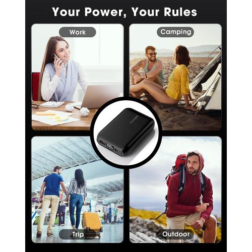 WASOTO Heated Vest Jacket Battery Pack 16000mAh 9V Output with LED Display, Rechargeable Power Bank with DC/Type-C/USB Supports PD3.0/PD2.0