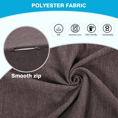 TANYOO Back Support Pillow for Recliner Dual Layer Lumbar Support Pillow with Gel Memory Foam Ergonomic Orthopedic Couch Lumbar Cushions for Elderly Lower Back Pain Relief Washable Cover Brown