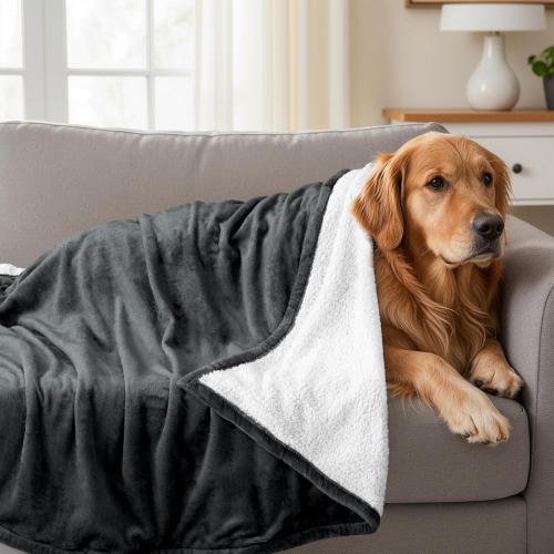 Bedding Sherpa Blanket  - Soft Warm Plush Fleece Reversible Blanket for Bed, Sofa, Couch, Camping and Travel