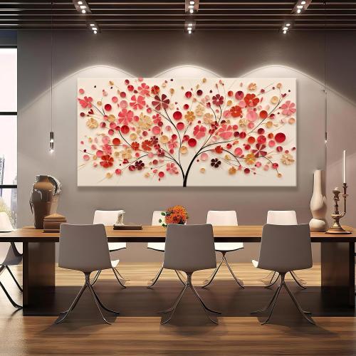Canvas Art Wall Decor Modern Botanical Wall Art Pictures For Bedroom Large Abstract Wall Art Colorful Tree Of Life Wall Art Artwork for Walls Canvas Prints Living Room Home Aesthetic Wall Decor 29 X 58