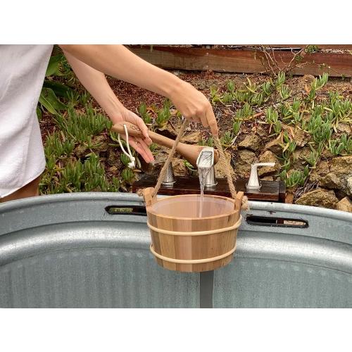 HSE Cedar Sauna Bucket & Ladle (4L, Red Cedar)