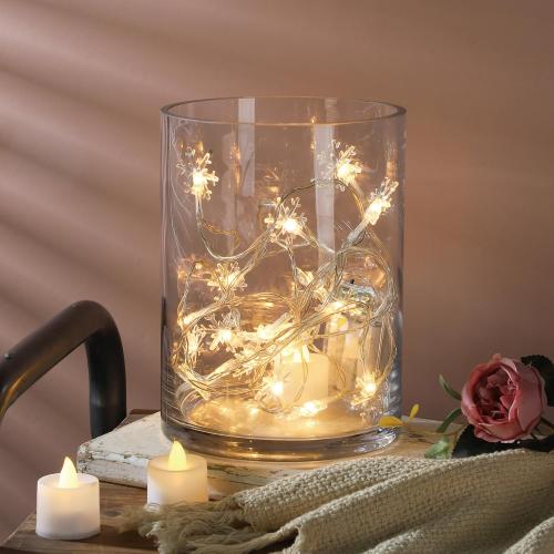 High Large Hand Blown Sturdy Clear Cylinder Glass Vase, Centerpiece Flower Vase for Rose, Tulip, Boquets, Hurricane Candle Holder
