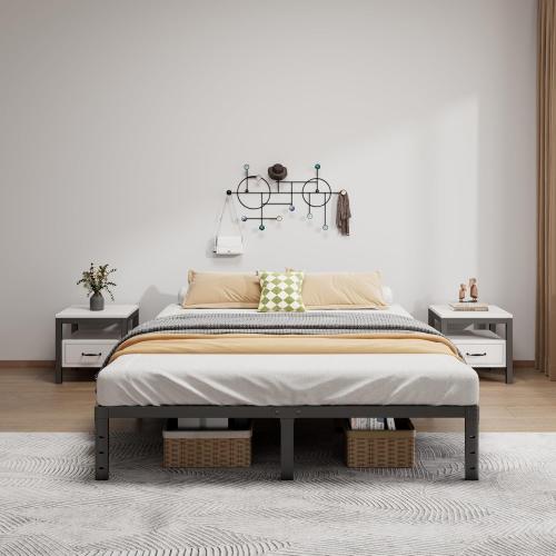 Metal Bed Frame Full Size - 12 Inch Heavy-Duty Full Platform Bed Frame No Box Spring Needed, Easy Assembly, Noise-Free, Sturdy Mattress Foundation, Underbed Storage Space