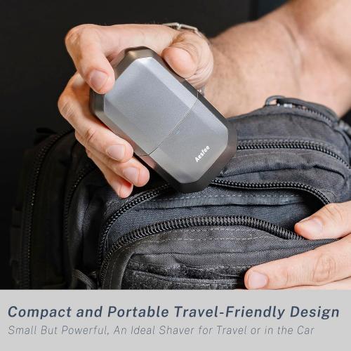 Electric Razors for Men Face - Compact Travel Electric Foil Shavers for Mens Bald Head - Small Portable Face and Head Shavers IPX7 Waterproof Wet and Dry, Dual-Action Blades and USB-C Rechargeable