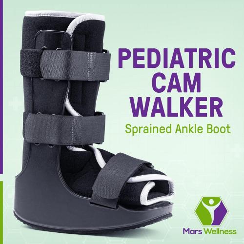 Pediatric Walking Boot For Kids - Sprained Ankle Pediatric Ankle Brace - Kids Walking Boot - Fits Children Ages 6.5-8 Years Old