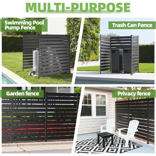 42 H x 38 W (3-Panels) Air Conditioner Fence Screen Trash Can Privacy Fence Panels, Suitable for Pools and Yards, no Digging Required，Privacy Panel