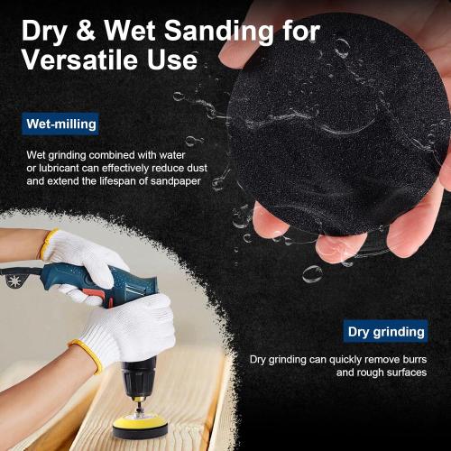 131 Pieces 3 Inch Sanding Discs, GOH DODD Headlight Restoration Kit Hook and Loop Sanding Pads 60 to 10000 Grit Wet Dry Sandpaper with 1/8 1/4” Shank, Backer, Polishing Pads and Interface Pad
