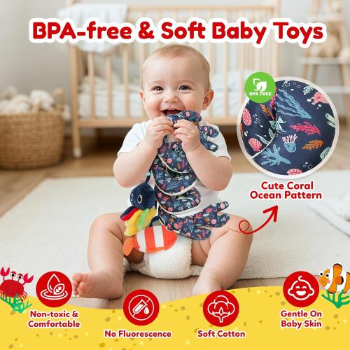 Spiral Car Seat & Stroller Activity Toy,Car Seat Toys for Babies 0-6 Months Boy,Baby Spiral Hanging Plush Activity Toys Thank You Gifts for Newborn 0 3 6 9 12 Months Baby Boys Girls