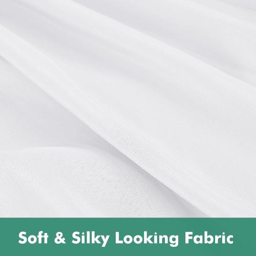 Wrap Around Queen Size Bed Skirt Split Corner 15 Drop-Elastic Dust Ruffle