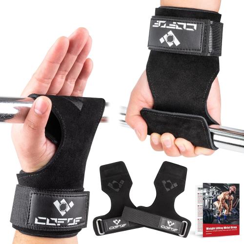 Weight Lifting Wrist Strap, Double-Layer Leather for Deadlift Powerlifting