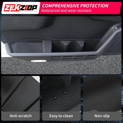 Front Door Side Storage Trays for 2025-2026 Toyota 4Runner (2PCS) | Side Storage Box Slot Pockets Silicone Organizer for 4 Runner Accessories