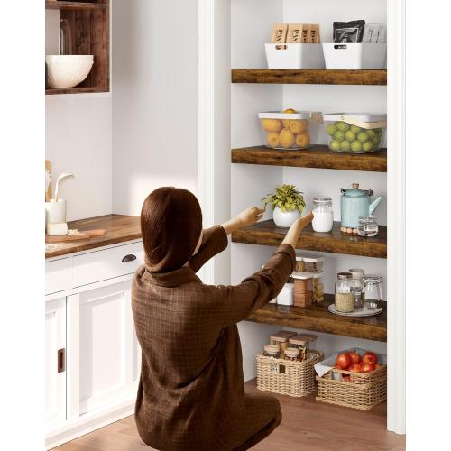 Set of 5 Size  38 W × 16 D Wire Rack Covers for Shelves – Engineered Wood Shelf Covers for Wire Shelving, Rustic Farmhouse Style for Pantry, Closet & Utility (5 Pack, 38 W × 16 D)